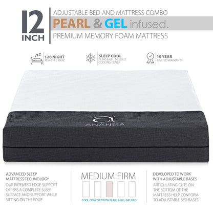 Sleep System: 12" Mattress & 15" Smart Adjustable Base