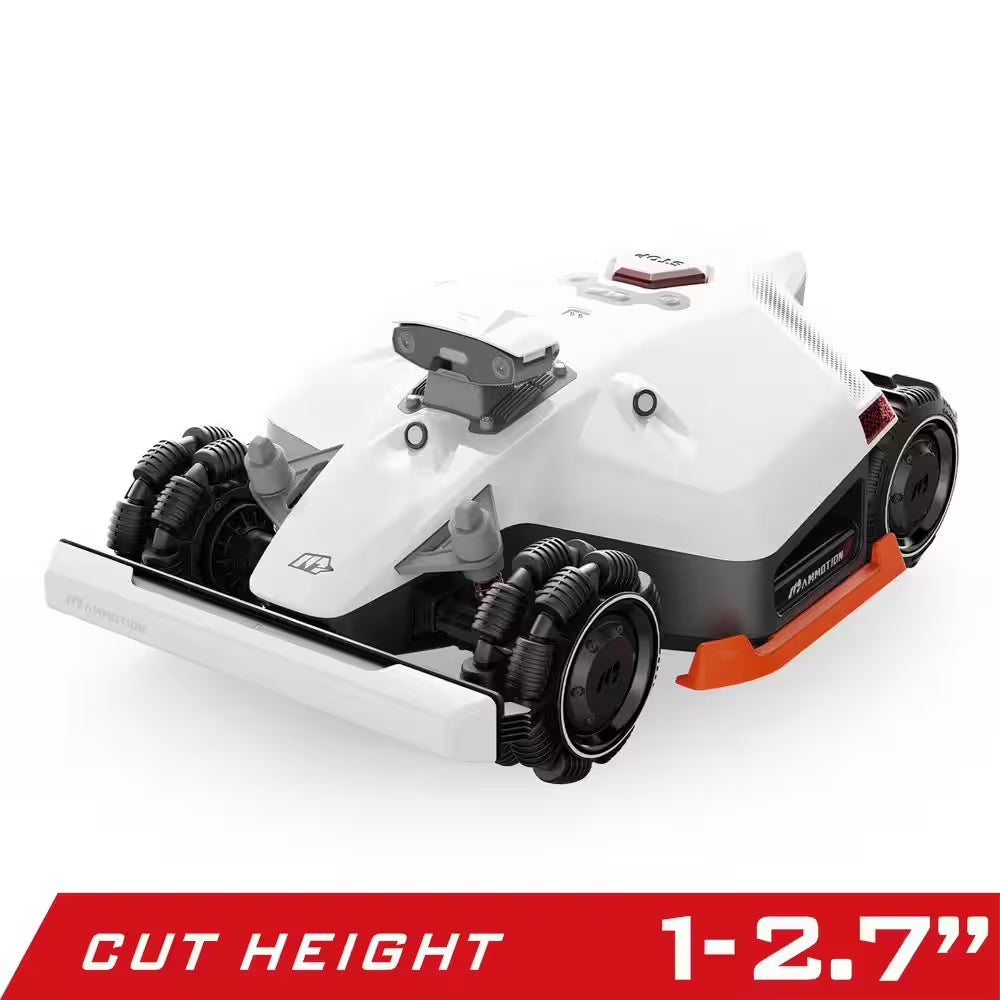 Luba 2 AWD 15.8 In. RTK Robot Lawn Mower (3/4 Acre), Adjustable Cutting Height (1 In. - 2.7 In.), All Terrain, AI Vision