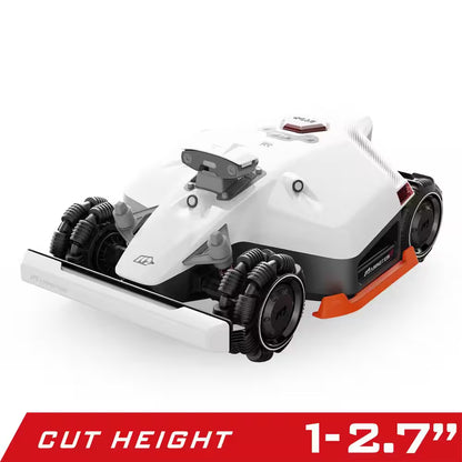 Luba 2 AWD 15.8 In. RTK Robot Lawn Mower (3/4 Acre), Adjustable Cutting Height (1 In. - 2.7 In.), All Terrain, AI Vision