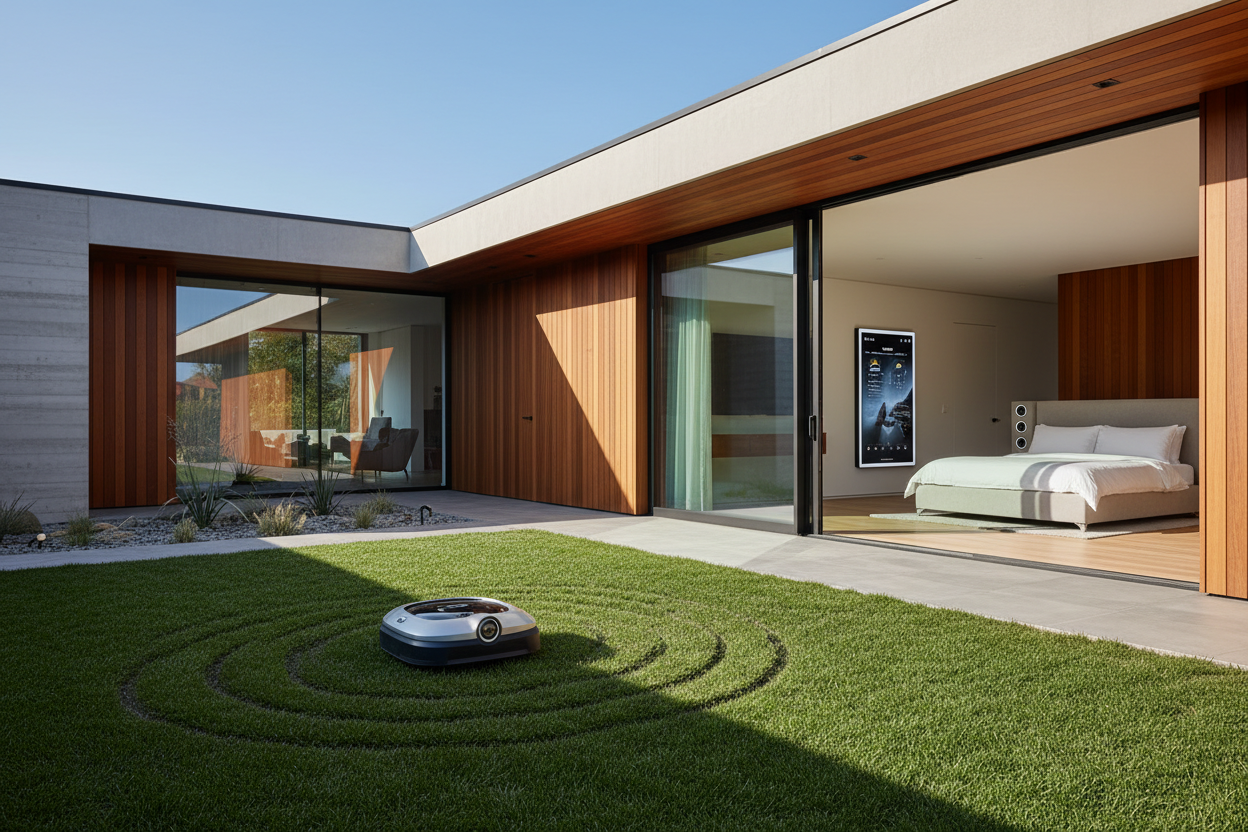 Slideshow Image 2 - Smart Home Exterior Convenience Scene